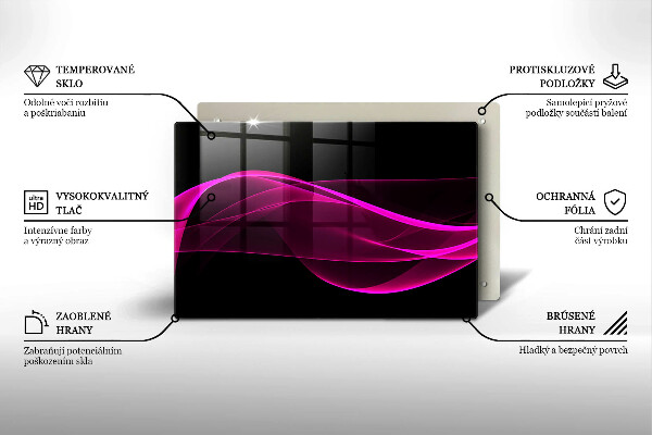 Skärbräda glas modern Rosa abstraktion