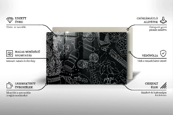 Skärbräda glas modern Kökstillbehör