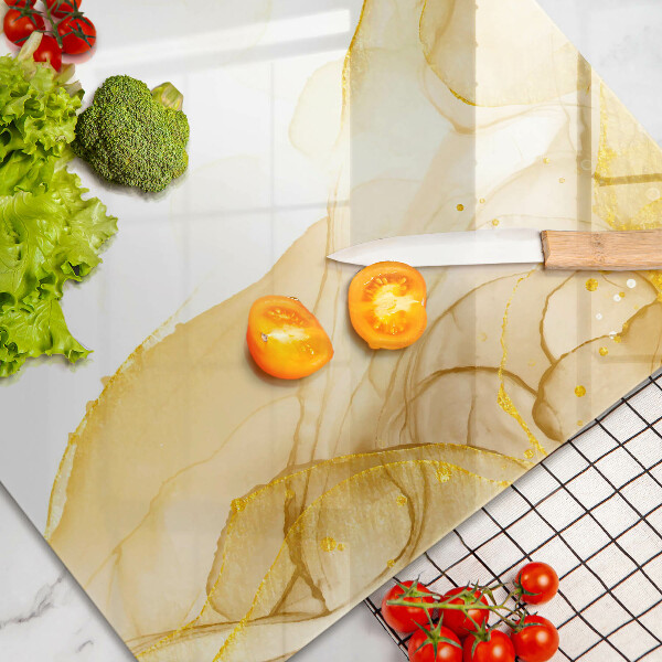 Skärbräda glas modern Gyllene abstraktion