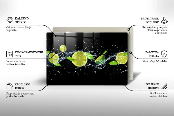 Skärbräda glas modern Lime mynta vatten