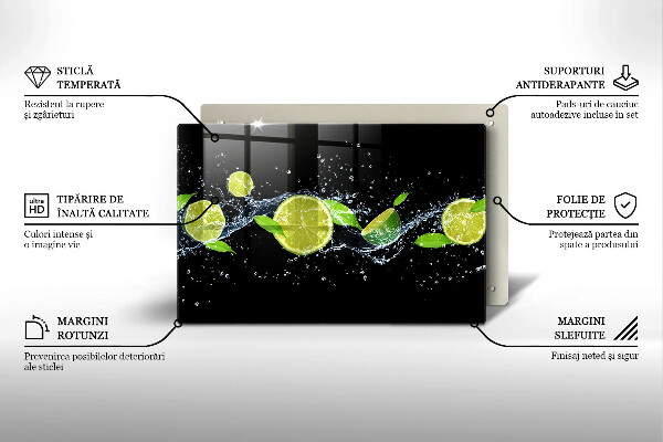 Skärbräda glas modern Lime mynta vatten