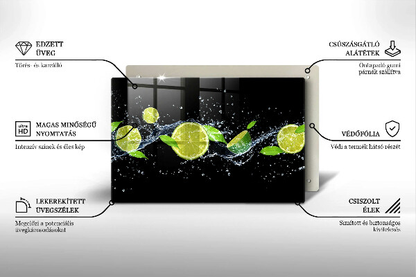 Skärbräda glas modern Lime mynta vatten