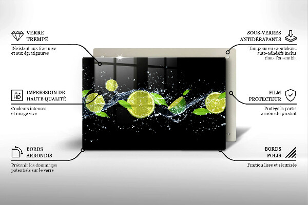 Skärbräda glas modern Lime mynta vatten