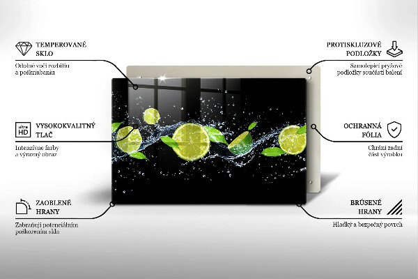 Skärbräda glas modern Lime mynta vatten