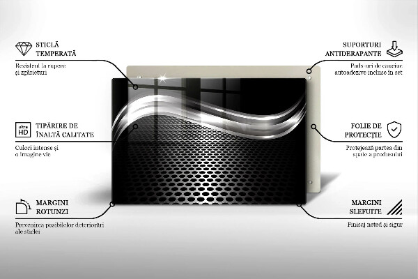Skärbräda glas modern Metallstruktur