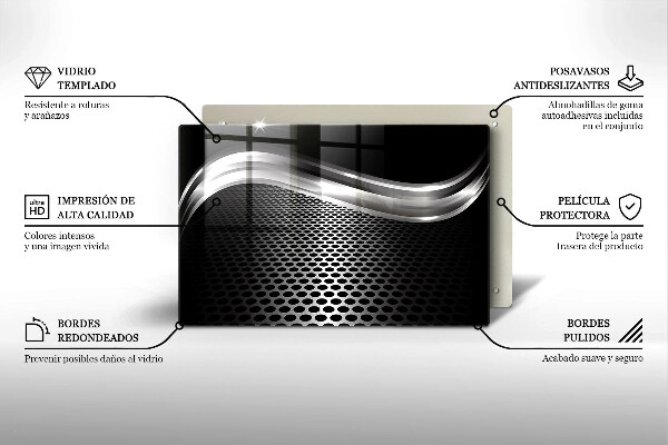 Skärbräda glas modern Metallstruktur