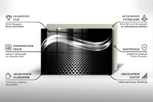 Skärbräda glas modern Metallstruktur