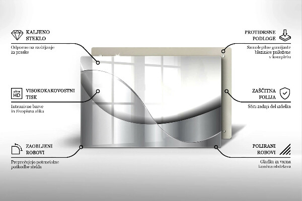 Skärbräda glas modern Abstrakta linjer design