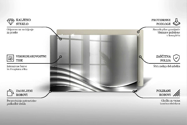 Skärbräda glas modern Metallstruktur