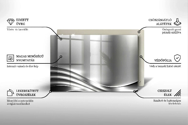 Skärbräda glas modern Metallstruktur