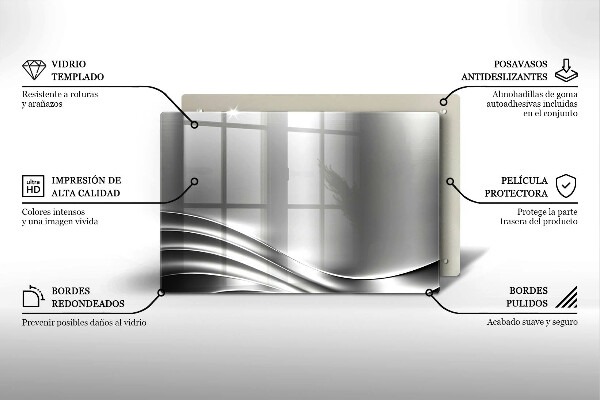 Skärbräda glas modern Metallstruktur