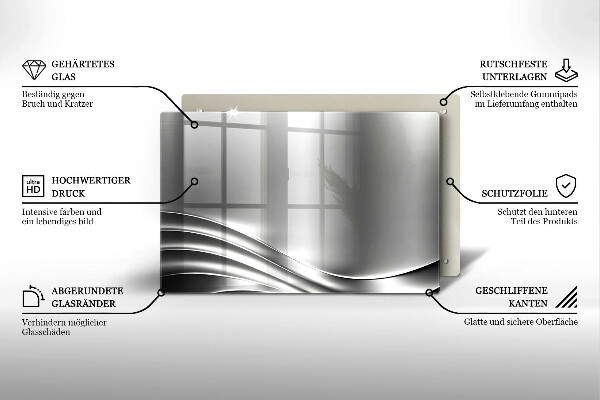 Skärbräda glas modern Metallstruktur