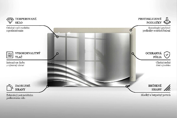 Skärbräda glas modern Metallstruktur