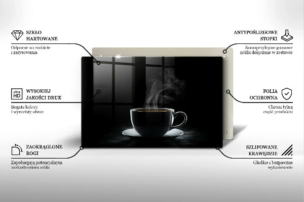 Skärbräda glas modern En varm kopp kaffe