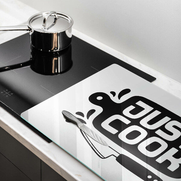 Skärbräda glas modern Köksskylt Bara laga mat