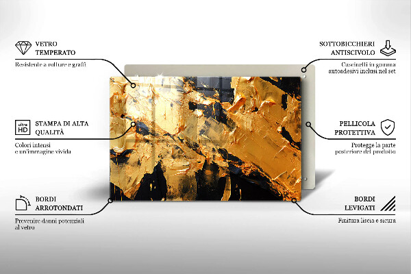 Skärbräda glas modern Elegant färgstruktur