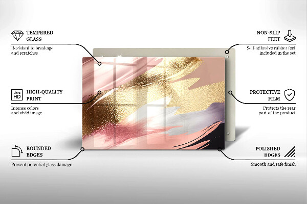 Skärbräda glas modern Pastellfläckar