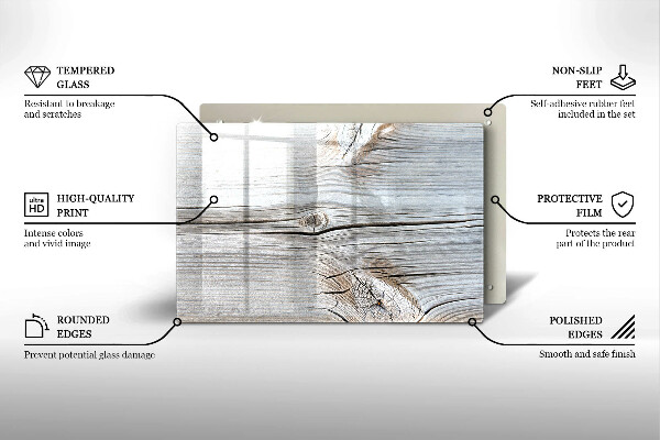 Skärbräda glas modern Lätt trästruktur