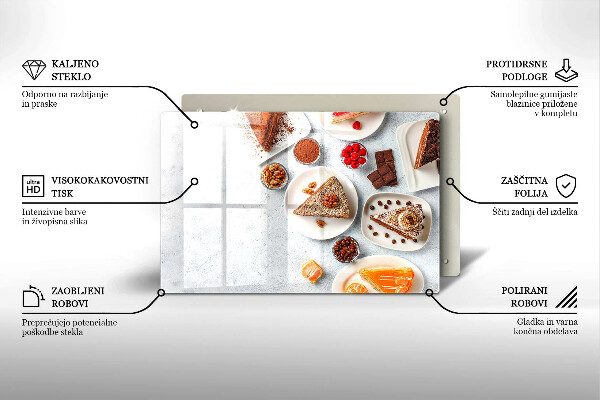 Skärbräda glas modern Söta kakor