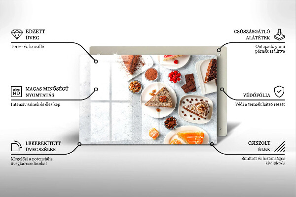 Skärbräda glas modern Söta kakor