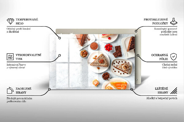 Skärbräda glas modern Söta kakor
