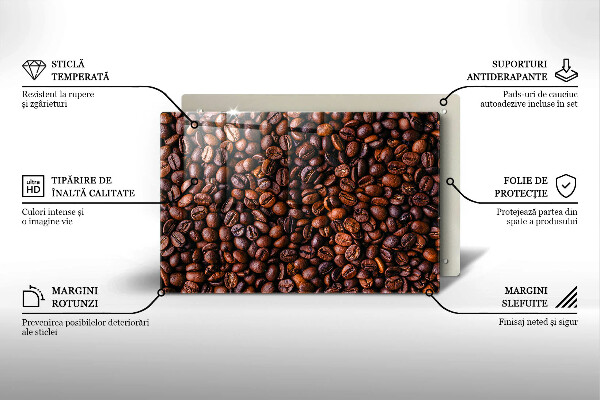 Skärbräda glas modern Kaffebönor