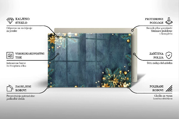 Skärbräda glas modern Juldekorationer