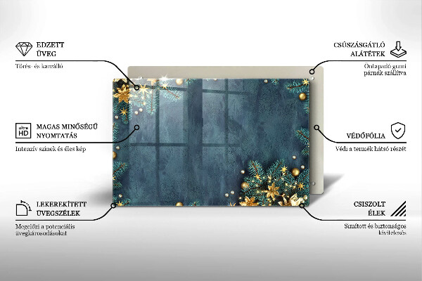 Skärbräda glas modern Juldekorationer