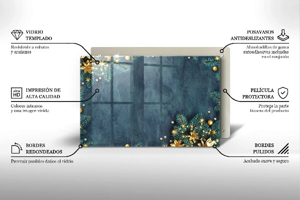 Skärbräda glas modern Juldekorationer