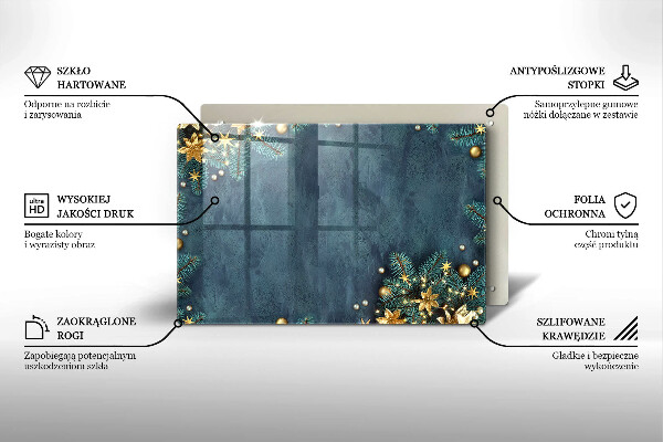 Skärbräda glas modern Juldekorationer