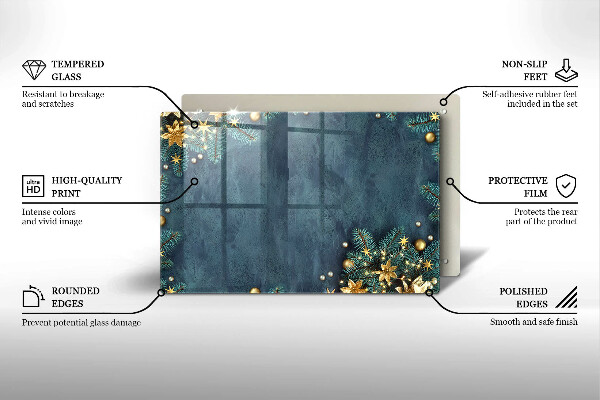 Skärbräda glas modern Juldekorationer