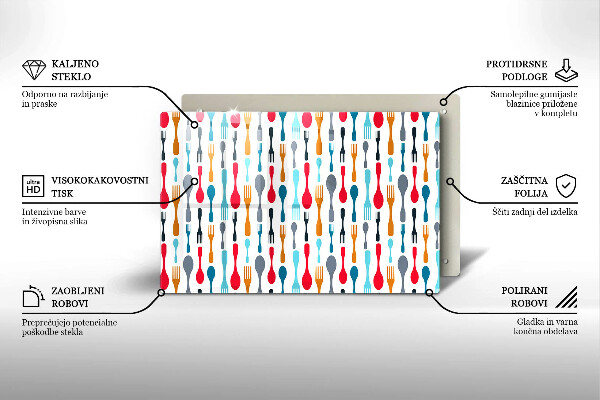 Skärbräda glas modern Sked illustration
