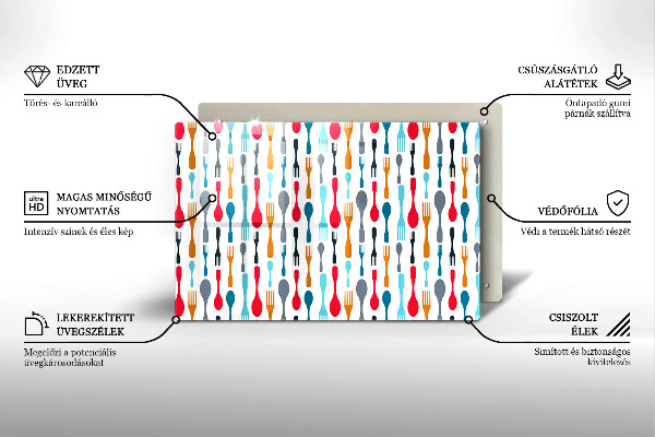 Skärbräda glas modern Sked illustration
