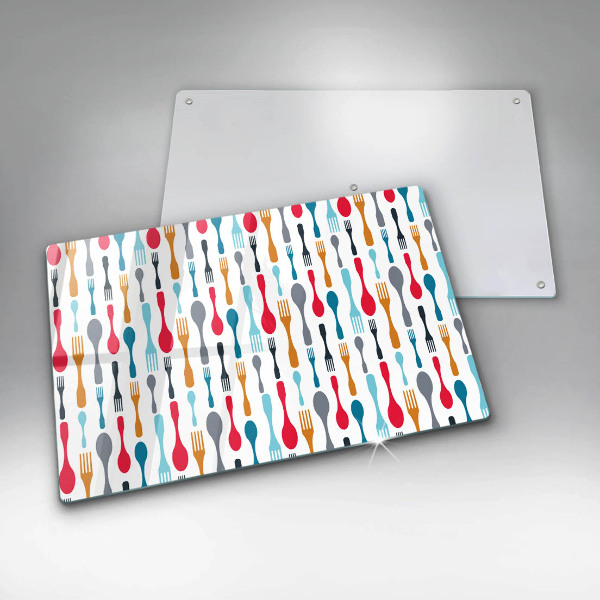 Skärbräda glas modern Sked illustration