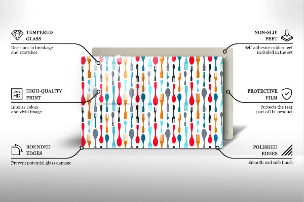 Skärbräda glas modern Sked illustration