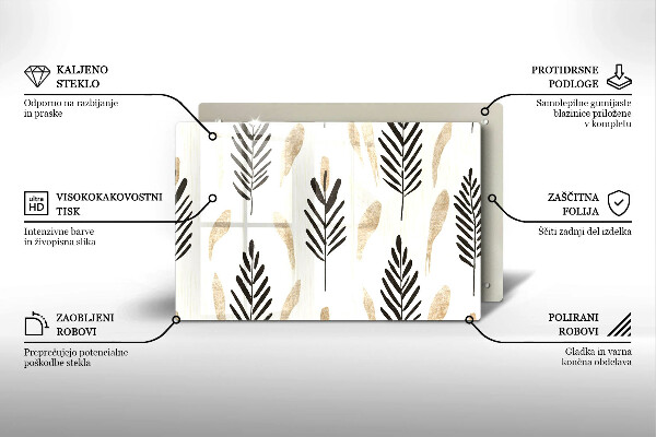 Skärbräda glas modern Boho växter