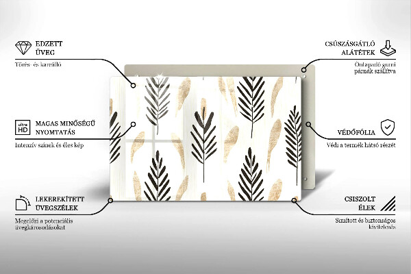 Skärbräda glas modern Boho växter