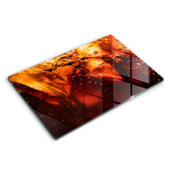 Skärbräda glas modern Cola drink med is