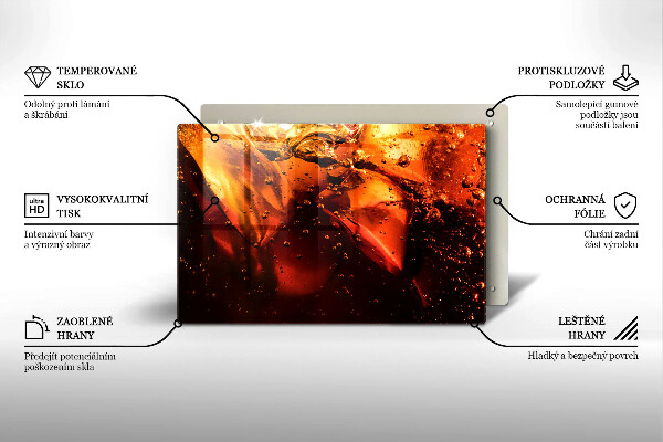 Skärbräda glas modern Cola drink med is