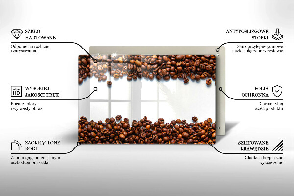 Skärbräda glas modern Kaffebönor