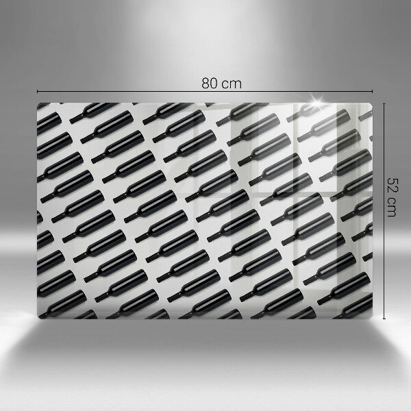 Skärbräda glas modern Svarta vinflaskor