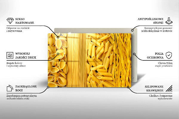 Skärbräda glas modern Pasta