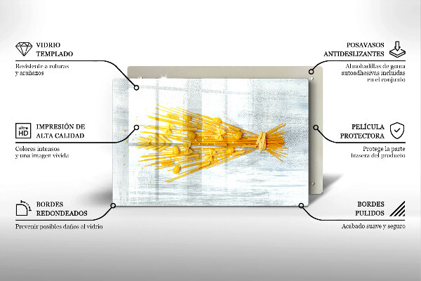 Skärbräda glas modern Pasta