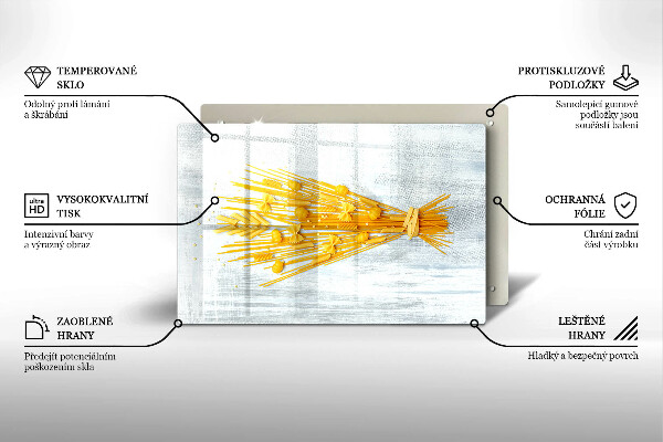 Skärbräda glas modern Pasta