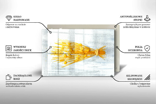 Skärbräda glas modern Pasta