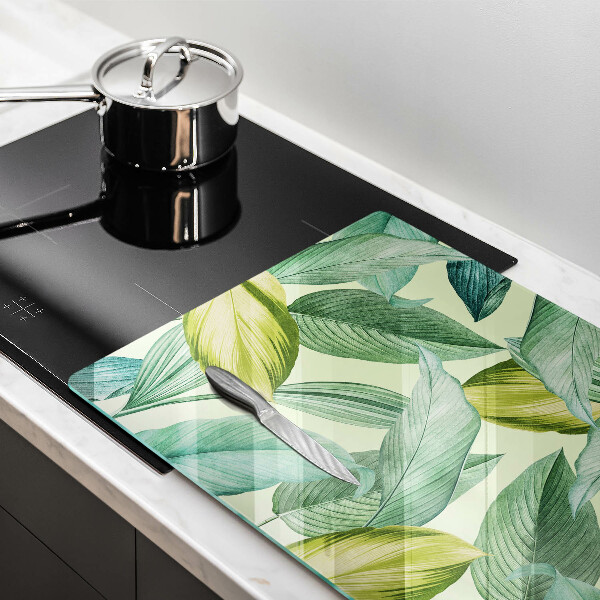 Skärbräda glas modern Grönt tropiskt