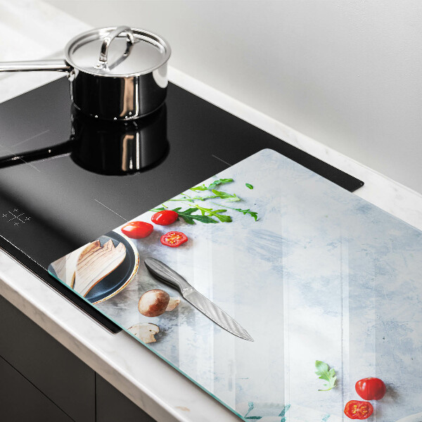 Skärbräda glas modern Ingredienser i köket