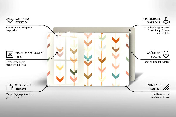 Skärbräda glas modern Geometriska element