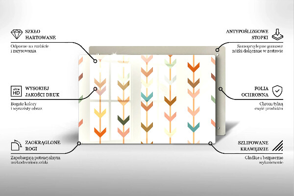 Skärbräda glas modern Geometriska element