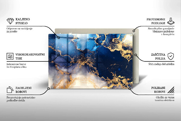 Skärbräda glas modern Marmor abstraktion